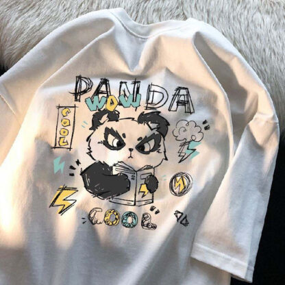 wow panda tshirt white